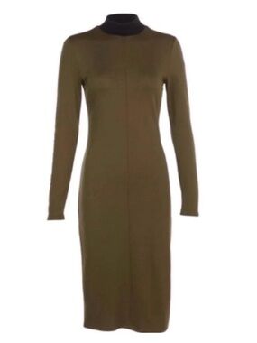 💞 New Women’s Juniors Small Olive Green Max & Ash Midi Dress